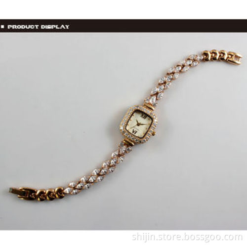 Women watches with glass diamond, square case, fashionable, OEM available